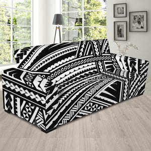 Maori Polynesian Tribal Tattoo Print Sofa Slipcover