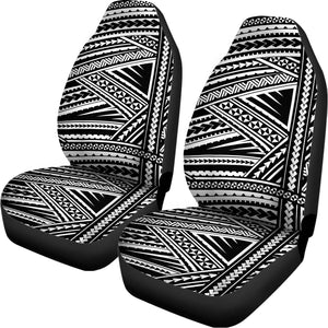 Maori Polynesian Tribal Tattoo Print Universal Fit Car Seat Covers