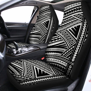 Maori Polynesian Tribal Tattoo Print Universal Fit Car Seat Covers