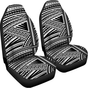 Maori Polynesian Tribal Tattoo Print Universal Fit Car Seat Covers