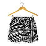 Maori Polynesian Tribal Tattoo Print Women's Shorts