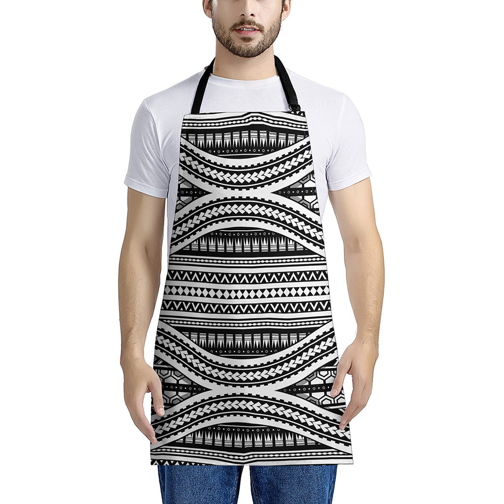 Maori Tattoo Polynesian Tribal Print Apron