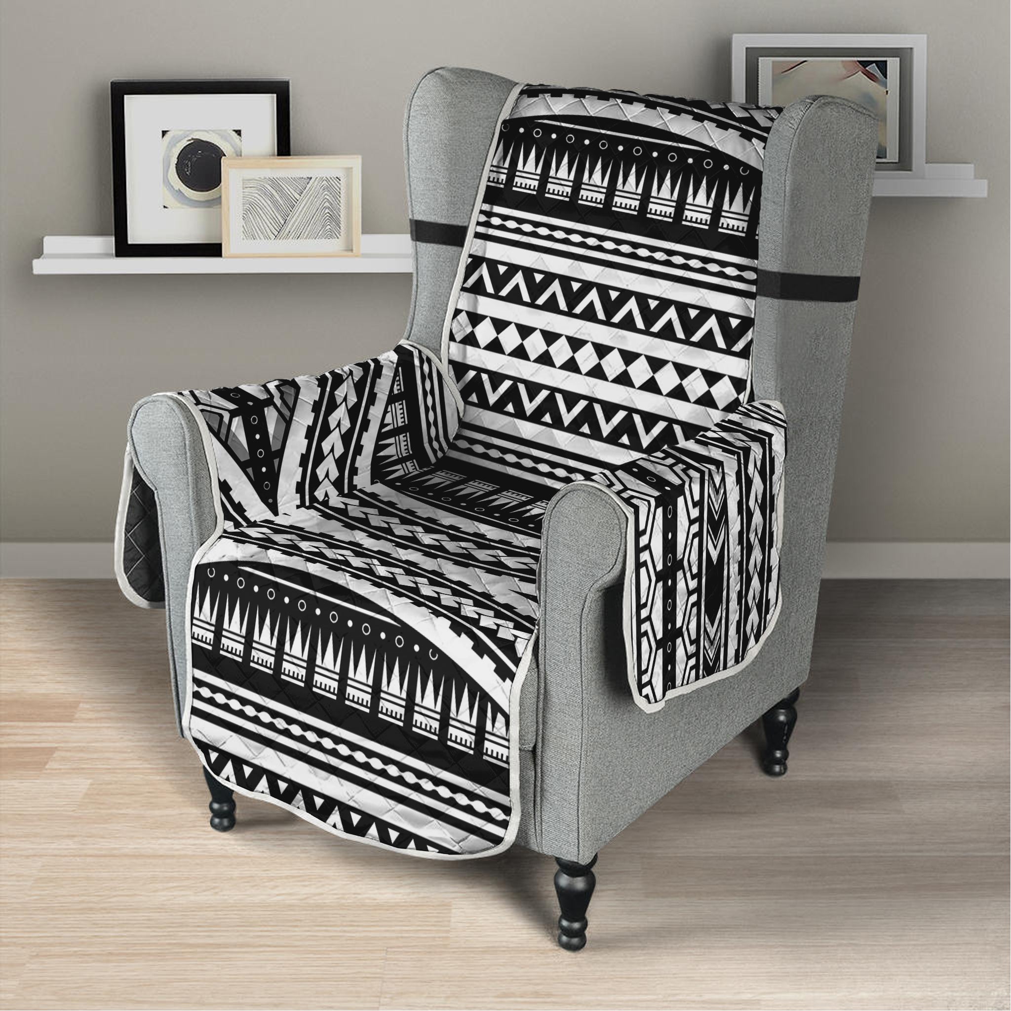 Maori Tattoo Polynesian Tribal Print Armchair Protector