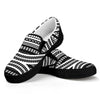 Maori Tattoo Polynesian Tribal Print Black Slip On Shoes