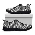 Maori Tattoo Polynesian Tribal Print Black Running Shoes