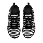 Maori Tattoo Polynesian Tribal Print Black Sneakers