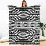 Maori Tattoo Polynesian Tribal Print Blanket