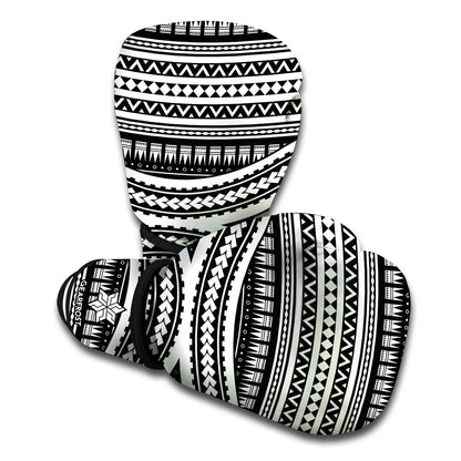 Maori Tattoo Polynesian Tribal Print Boxing Gloves