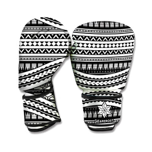 Maori Tattoo Polynesian Tribal Print Boxing Gloves