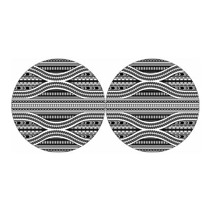Maori Tattoo Polynesian Tribal Print Car Coasters