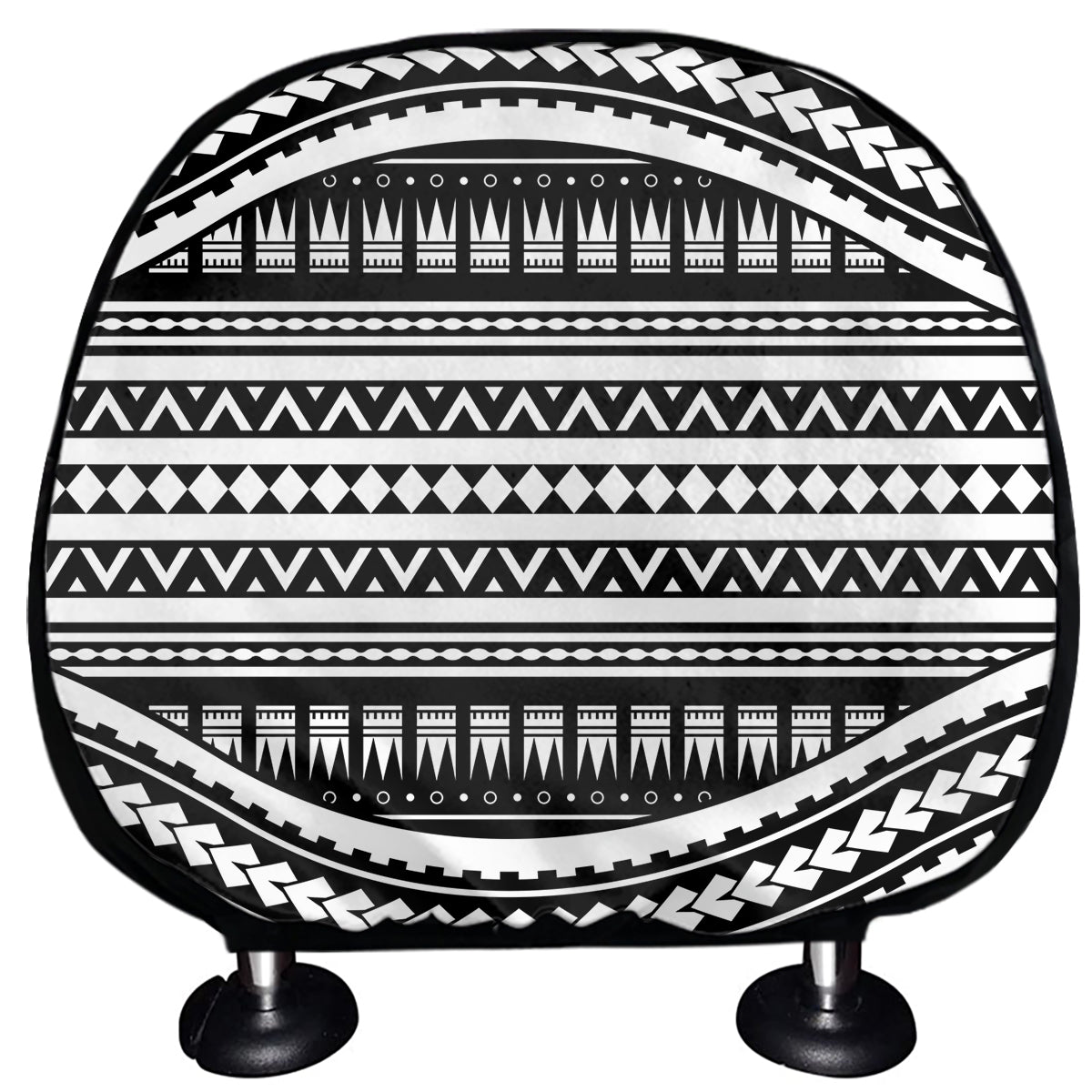 Maori Tattoo Polynesian Tribal Print Car Headrest Covers