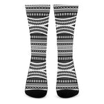 Maori Tattoo Polynesian Tribal Print Crew Socks