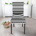 Maori Tattoo Polynesian Tribal Print Dining Chair Slipcover