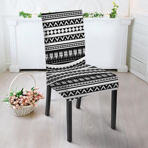 Maori Tattoo Polynesian Tribal Print Dining Chair Slipcover