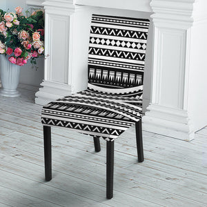 Maori Tattoo Polynesian Tribal Print Dining Chair Slipcover