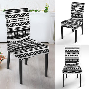 Maori Tattoo Polynesian Tribal Print Dining Chair Slipcover