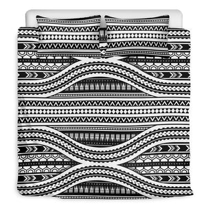 Maori Tattoo Polynesian Tribal Print Duvet Cover Bedding Set