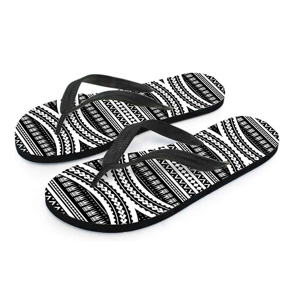 Maori Tattoo Polynesian Tribal Print Flip Flops