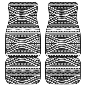 Maori Tattoo Polynesian Tribal Print Front and Back Car Floor Mats