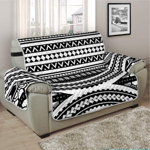 Maori Tattoo Polynesian Tribal Print Half Sofa Protector