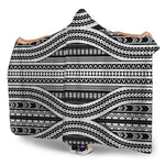 Maori Tattoo Polynesian Tribal Print Hooded Blanket