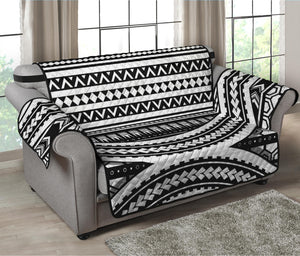 Maori Tattoo Polynesian Tribal Print Loveseat Protector