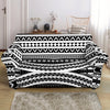 Maori Tattoo Polynesian Tribal Print Loveseat Slipcover