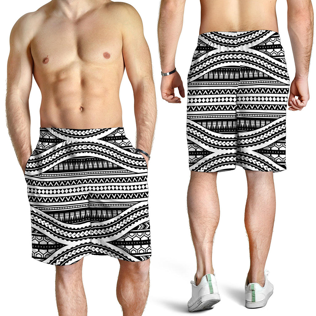 Maori Tattoo Polynesian Tribal Print Men's Shorts