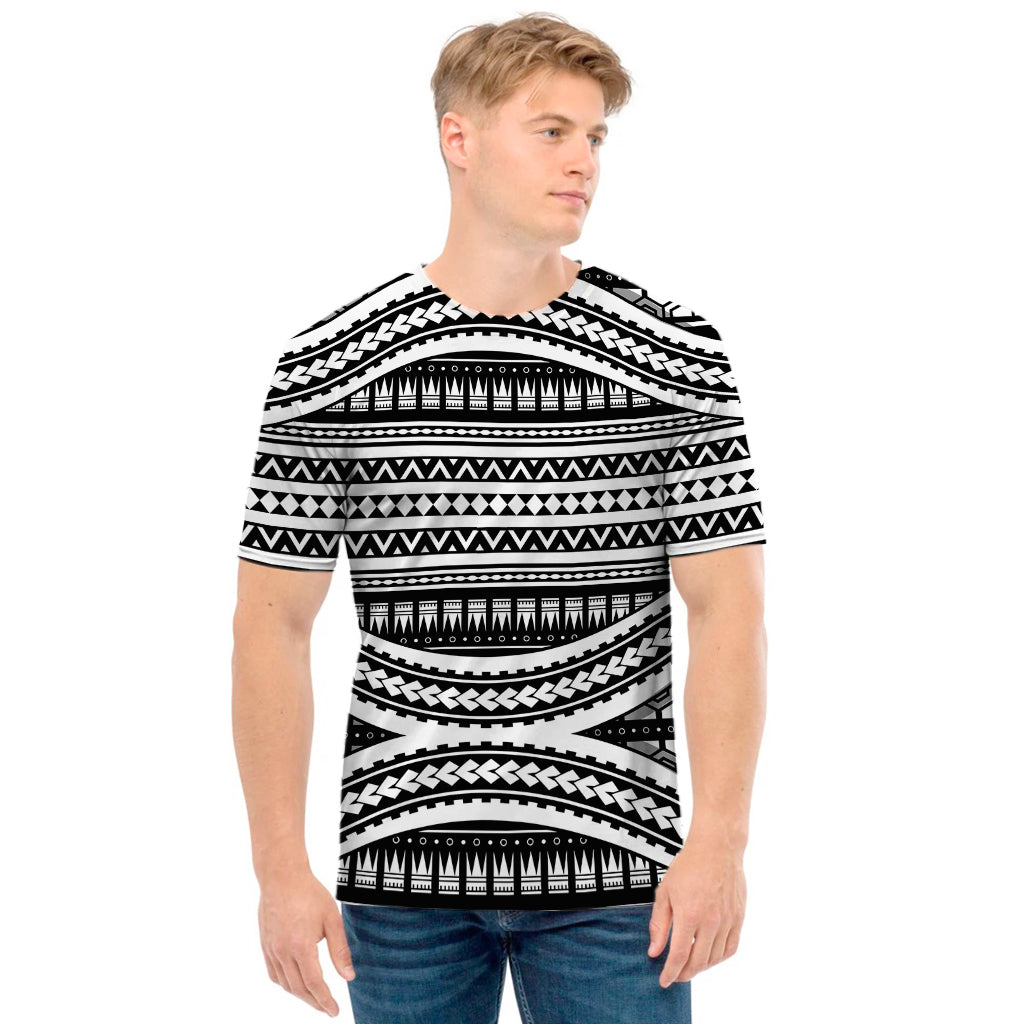 Maori Tattoo Polynesian Tribal Print Men's T-Shirt