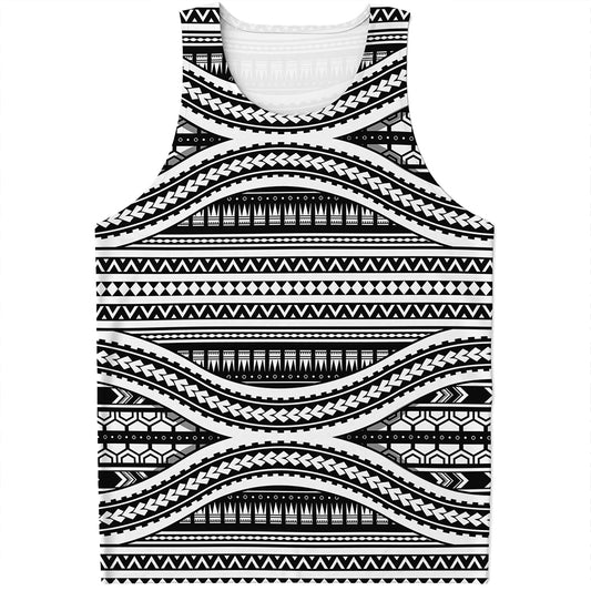 Maori Tattoo Polynesian Tribal Print Men's Tank Top