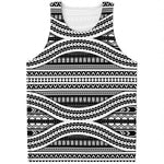 Maori Tattoo Polynesian Tribal Print Men's Tank Top