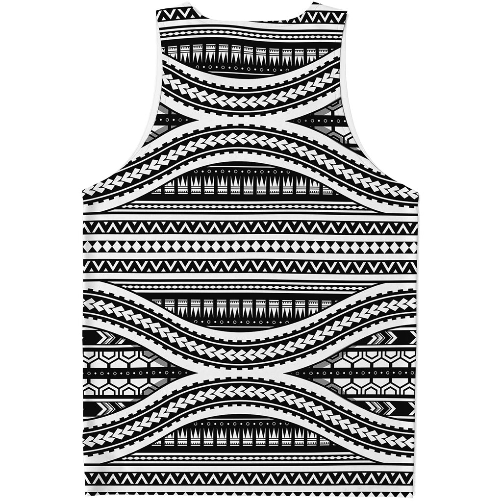 Maori Tattoo Polynesian Tribal Print Men's Tank Top