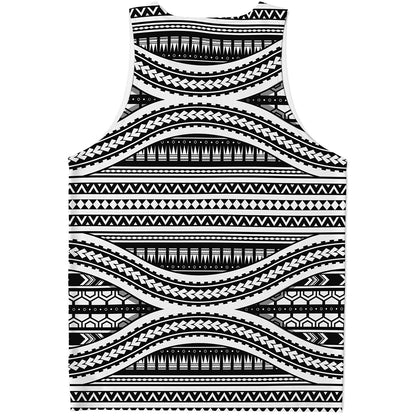 Maori Tattoo Polynesian Tribal Print Men's Tank Top