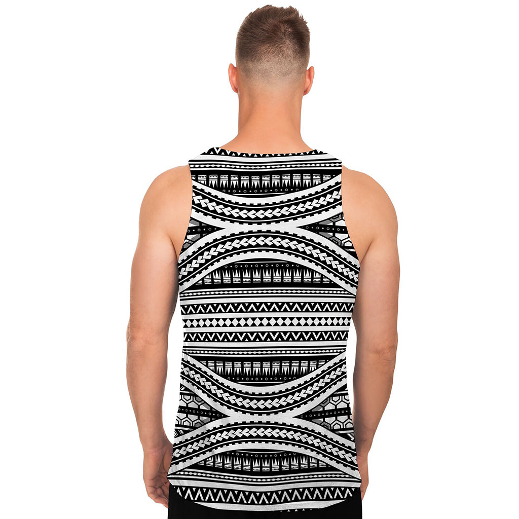 Maori Tattoo Polynesian Tribal Print Men's Tank Top