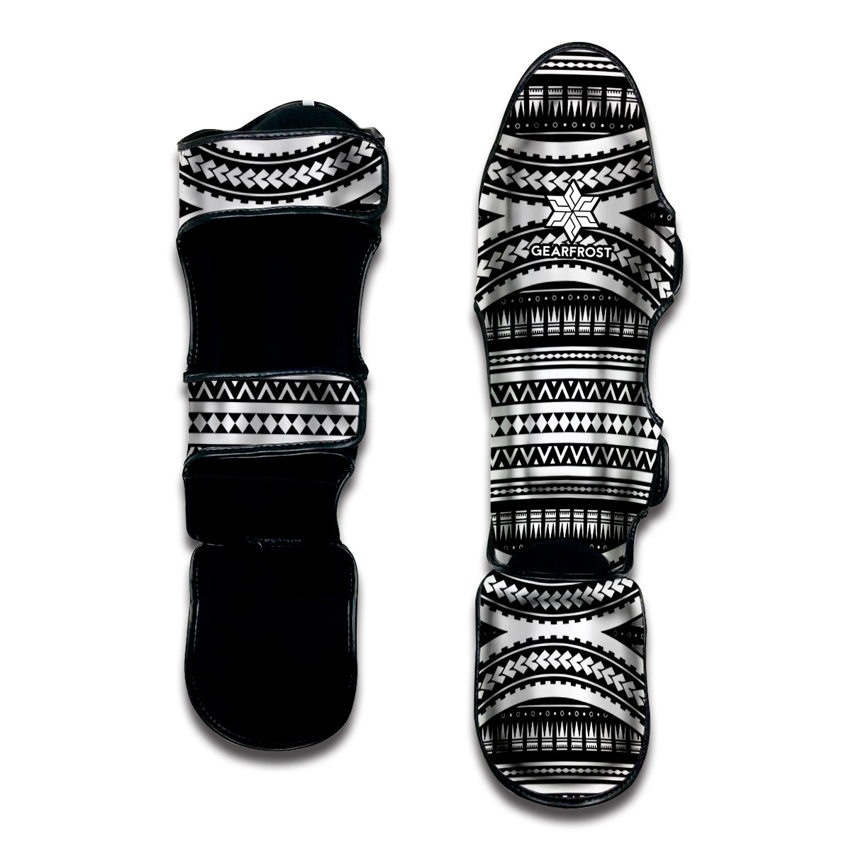 Maori Tattoo Polynesian Tribal Print Muay Thai Shin Guard