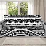 Maori Tattoo Polynesian Tribal Print Oversized Sofa Protector