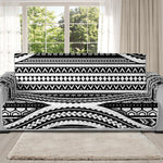 Maori Tattoo Polynesian Tribal Print Oversized Sofa Protector