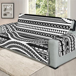 Maori Tattoo Polynesian Tribal Print Oversized Sofa Protector