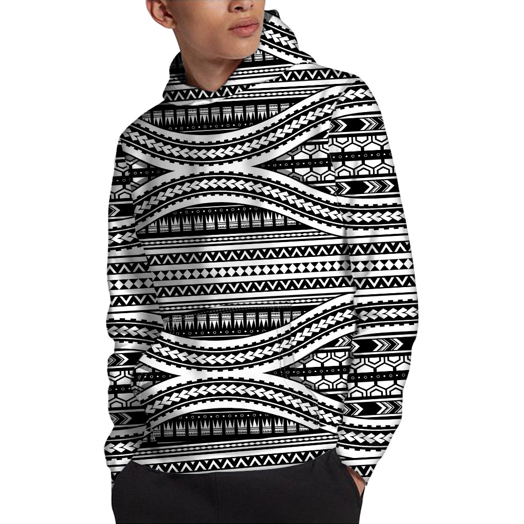 Maori Tattoo Polynesian Tribal Print Pullover Hoodie