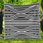 Maori Tattoo Polynesian Tribal Print Quilt