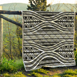 Maori Tattoo Polynesian Tribal Print Quilt