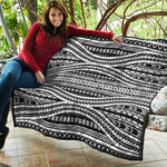 Maori Tattoo Polynesian Tribal Print Quilt