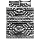 Maori Tattoo Polynesian Tribal Print Quilt Bed Set