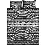 Maori Tattoo Polynesian Tribal Print Quilt Bed Set