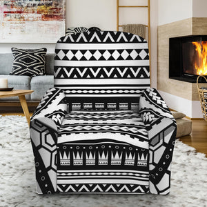 Maori Tattoo Polynesian Tribal Print Recliner Slipcover