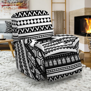 Maori Tattoo Polynesian Tribal Print Recliner Slipcover