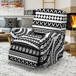 Maori Tattoo Polynesian Tribal Print Recliner Slipcover