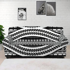 Maori Tattoo Polynesian Tribal Print Sofa Cover