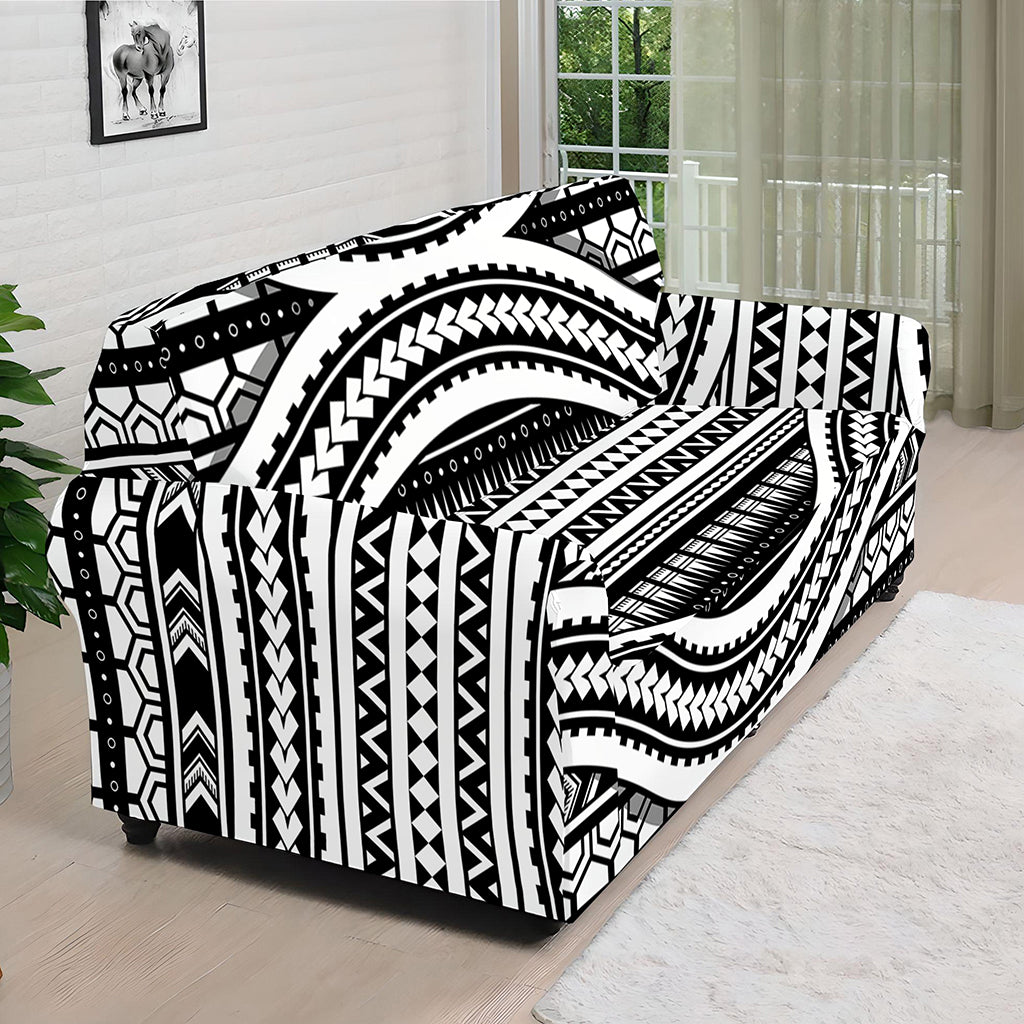 Maori Tattoo Polynesian Tribal Print Sofa Cover