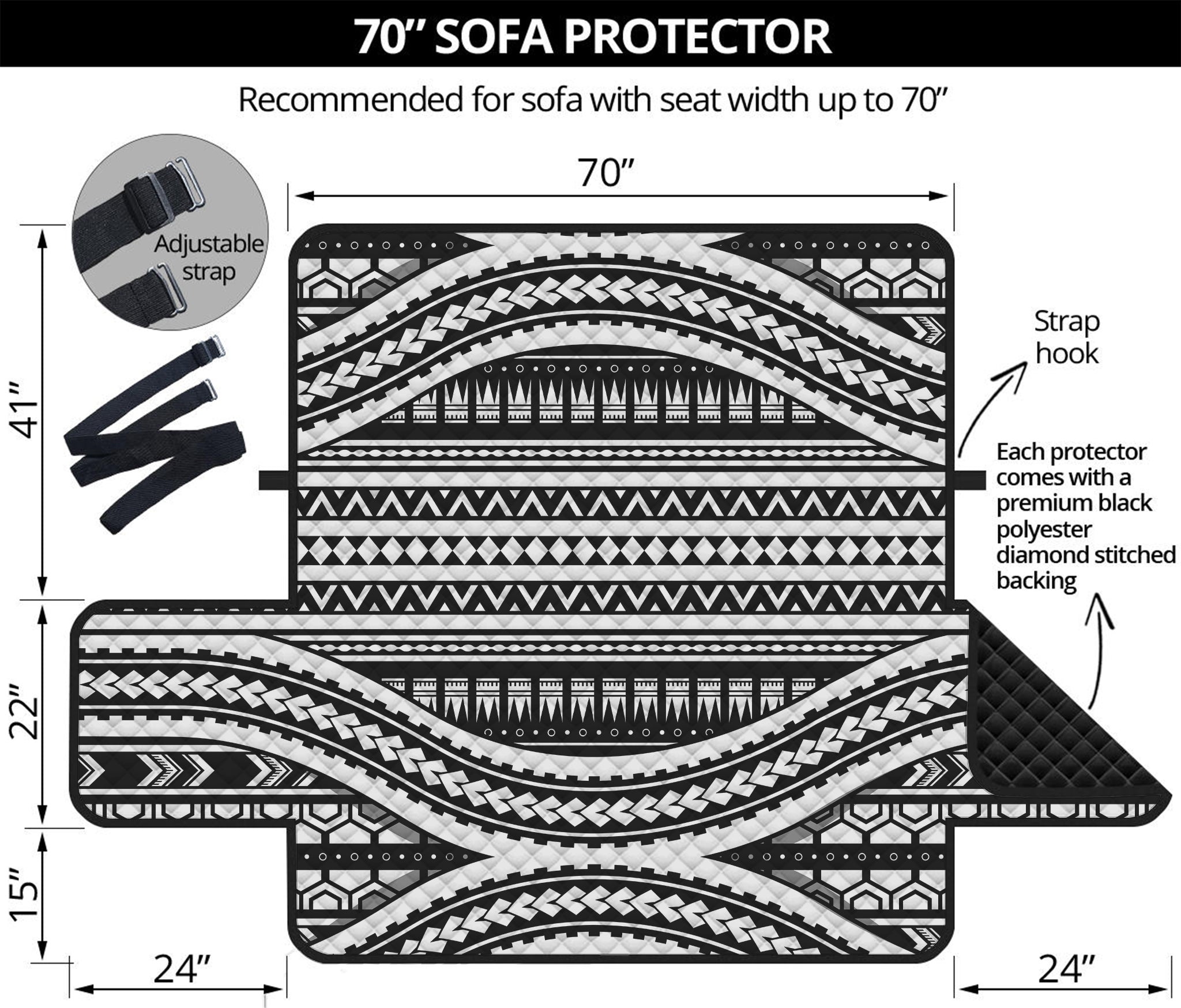 Maori Tattoo Polynesian Tribal Print Sofa Protector